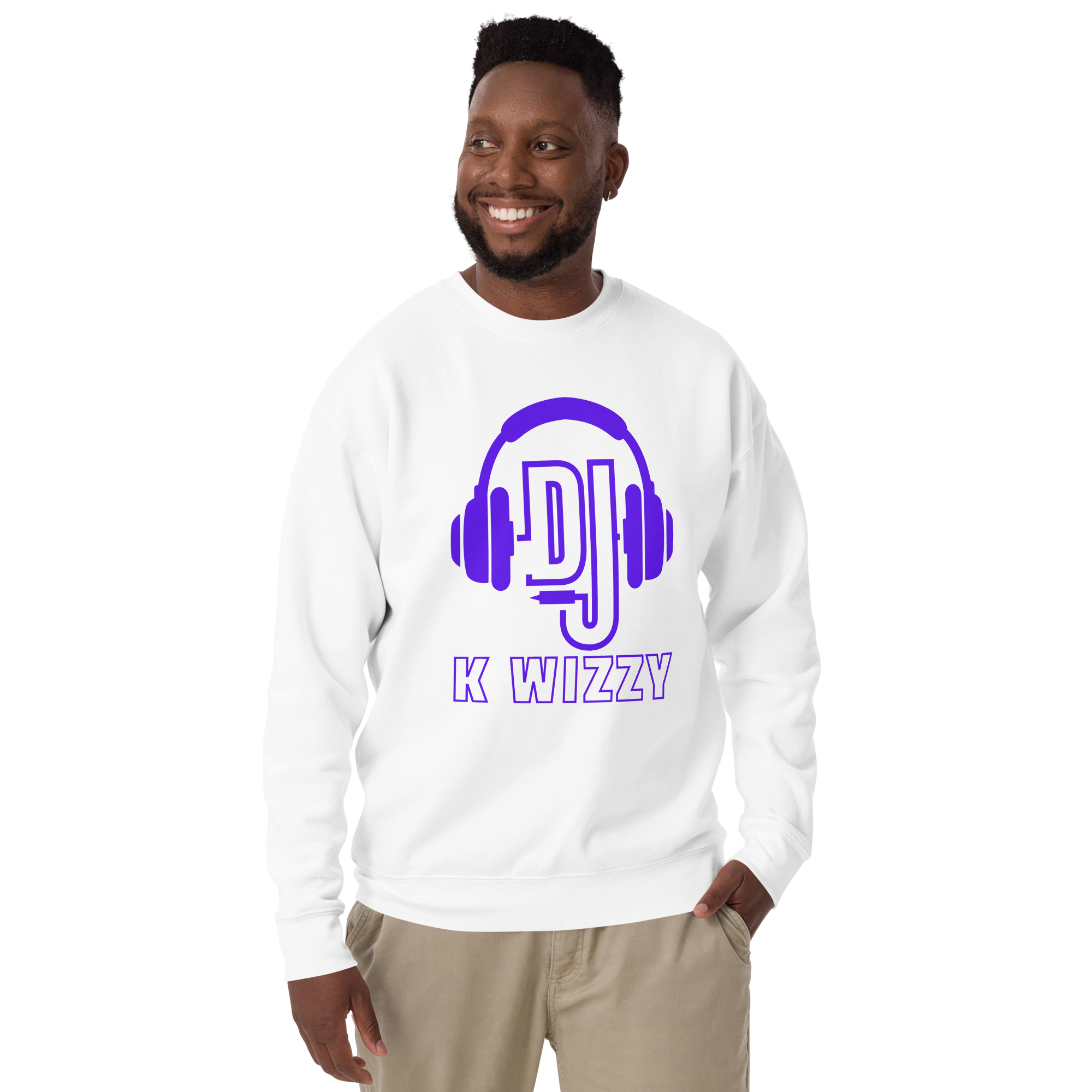 DJ K Wizzy Unisex Premium Sweatshirt - Purple Design
